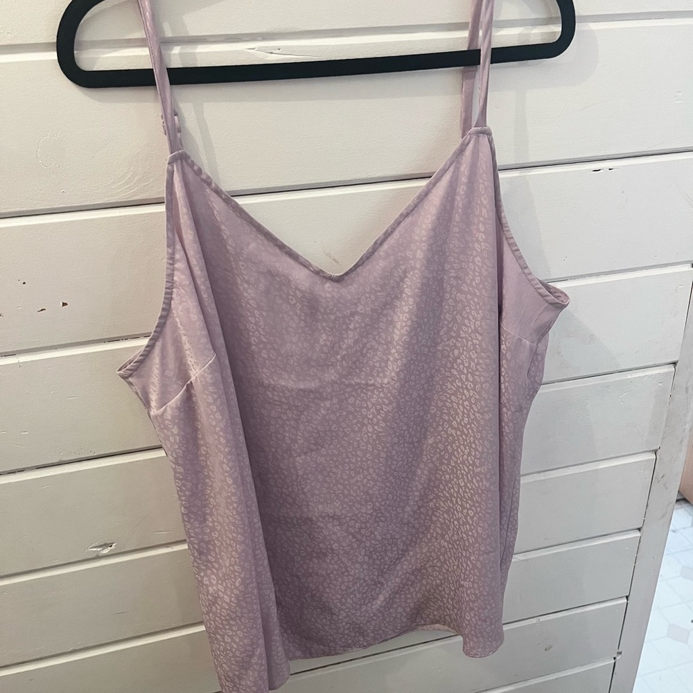 Torrid Lilac Purple Leopard Jacquard Charmeuse Swing Cami 3X